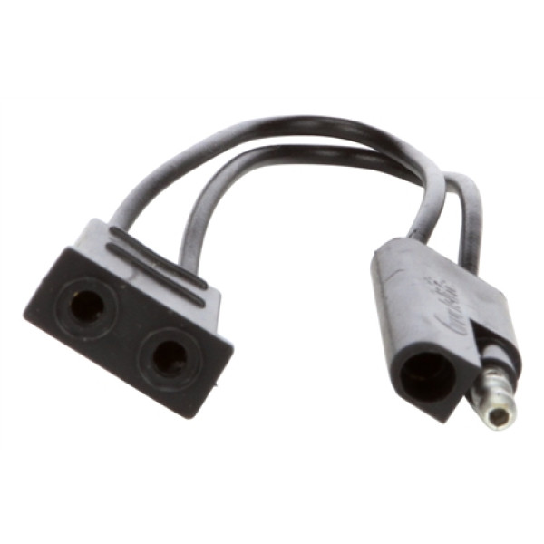 Image of M/C /Interior Utility and Dome Light Plug, 19 Series Male Pin Plug, Male and Female .180 Bullet Terminal, 7 in. from Trucklite. Part number: TLT-94821-4