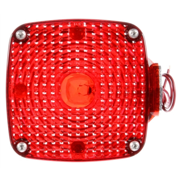 Image of Signal-Stat, Dual Face, Vertical Mount, Incan., Red/Yellow Square, 2 Bulb, 1 Wire, Pedestal Light from Signal-Stat. Part number: TLT-SS955-S