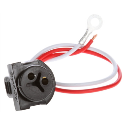 Image of Stop/Tail Plug, Male Pin Plug, Stripped End/Ring Terminal, 9.5 in. from Trucklite. Part number: TLT-96108-4