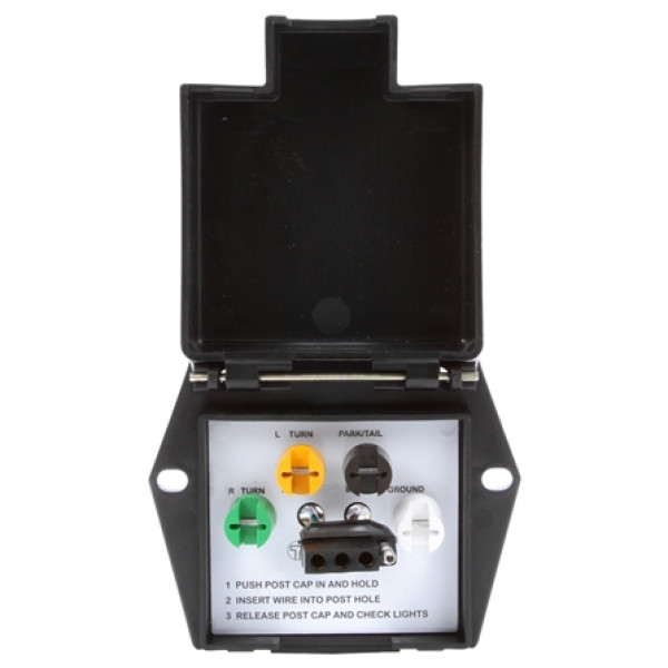 Image of Quick Connect, 1 Port, 5 Terminal, Junction Box, Surface Mount from Trucklite. Part number: TLT-96512-4