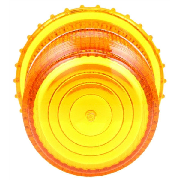 Image of Signal-Stat, Circular, Yellow, Polycarbonate, Replacement Lens, Threaded from Signal-Stat. Part number: TLT-SS9719A-S