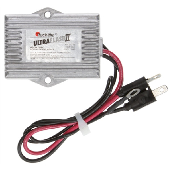 Image of Heavy-Duty Solid-State, 90fpm, Audible, Flasher Module, 12-24V from Trucklite. Part number: TLT-97233-4