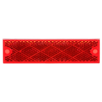 Image of Rectangle, Red, Reflector, 2 Screw or Adhesive, Bulk from Trucklite. Part number: TLT-98003R3