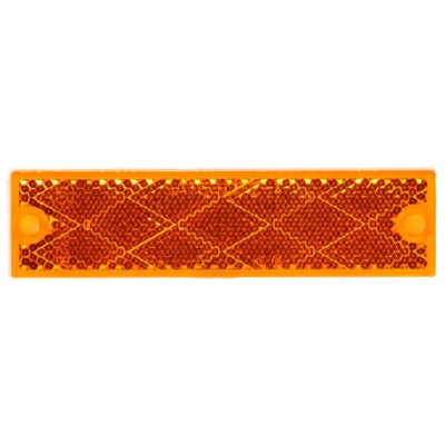 Image of Rectangle, Yellow, Reflector, 2 Screw or Adhesive from Trucklite. Part number: TLT-98003Y4