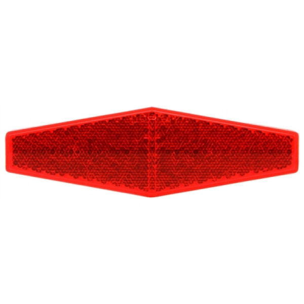 Image of Hexagon, Red, Reflector, Adhesive from Trucklite. Part number: TLT-98033R4