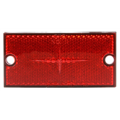 Image of Rectangle, Red, Reflector, Black ABS 2 Screw, Bulk from Trucklite. Part number: TLT-98035R3