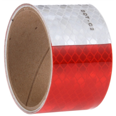 Image of Red/White Reflective Tape, 2 in. x 54 in., Strip from Trucklite. Part number: TLT-98138-4