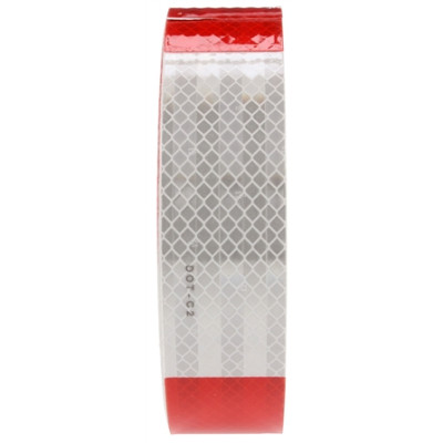 Image of Red/White Reflective Tape, 2 in. x 150 ft., Kiss cut from Trucklite. Part number: TLT-98146-4