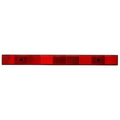 Image of Narrow Rail, Rectangle, Red, Reflector, 2 Screw or Adhesive from Trucklite. Part number: TLT-98154R4