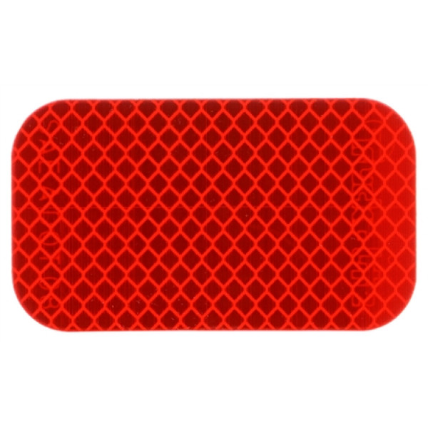 Image of Retro-Reflective Tape, 2' x 3-1/2" Rectangle, Red, Reflector, Adhesive, Bulk from Trucklite. Part number: TLT-98176R3