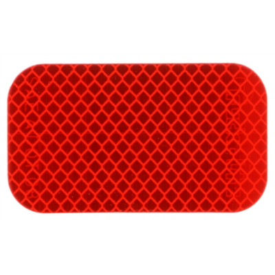 Image of Retro-Reflective Tape, 2' x 3-1/2" Rectangle, Red, Reflector, Adhesive, Bulk from Trucklite. Part number: TLT-98176R3