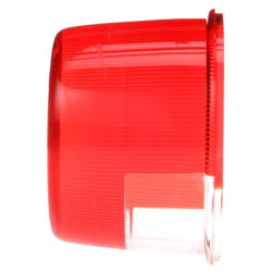 Image of Circular, Red/Clear, Acrylic, Replacement Lens, Snap-Fit from Trucklite. Part number: TLT-99104R4