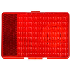 Image of Rectangular, Red, Acrylic, Replacement Lens, Snap-Fit from Trucklite. Part number: TLT-99127R4