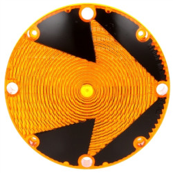Image of Arrow Lens, Circular, Yellow, Acrylic, Replacement Lens, 4 Screw from Trucklite. Part number: TLT-99167Y4