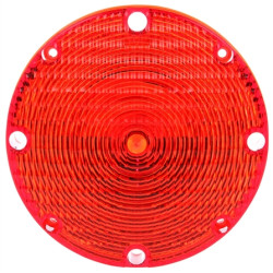 Image of Circular, Red, Acrylic, Replacement Lens, 4 Screw from Trucklite. Part number: TLT-99168R4