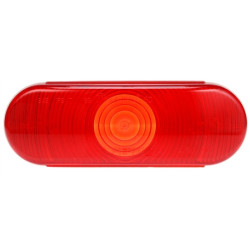 Image of Oval, Red, Polycarbonate, Replacement Lens, Snap-Fit from Trucklite. Part number: TLT-99184R4