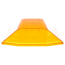 Image of Upper Outboard, Rectangular, Yellow, Polycarbonate, Replacement Lens, Snap-Fit from Trucklite. Part number: TLT-99203Y4
