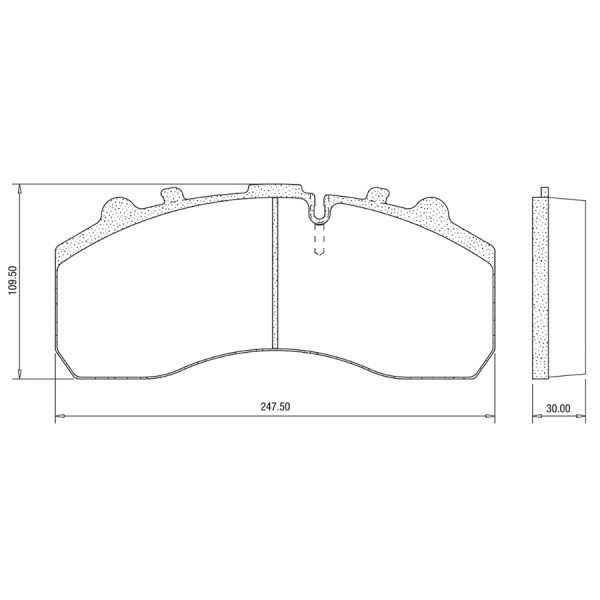 Image of Brake Pad Set FMSI D1203 from EBS. Part number: AKBP.D1203