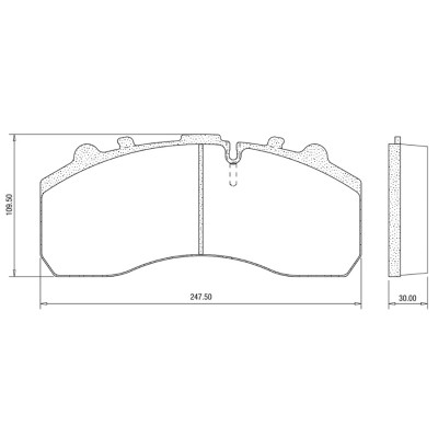 Image of Brake Pad Set FMSI D1203 from EBS. Part number: AKBP.D1203