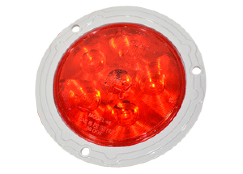 Image of STT LAMP RED - 4" RD LED 6 DIODE,SNAP,LED GREY FLANGE from MHD. Part number: 44331R