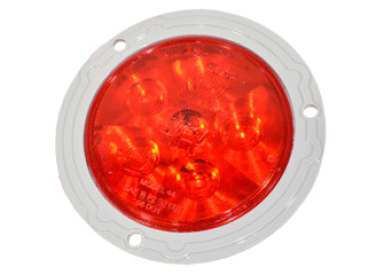 Image of STT LAMP RED - 4" RD LED 6 DIODE,SNAP,LED GREY FLANGE from MHD. Part number: 44331R