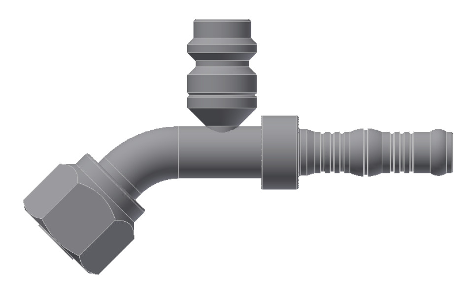 Image of A/C Refrigerant Hose Fitting from Sunair. Part number: BC-54718-08-08K