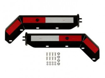Image of KIT  ANGLED, SPRING LOADED, 26.25, POWDER COATED, WITH CONSPICUITY TAPE from Betts HD. Part number: B672625WTBK
