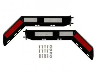 Image of KIT  ANGLED, SPRING LOADED, 30.25, 2.50 CENTERS, POWDER COATED, WITH CONSPICUITY TAPE from Betts HD. Part number: B683025WTBK