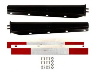 Image of KIT  STRAIGHT, TAPERED, SPRING LOADED, 30.00, 1.125 CENTERS, CHROME, WITH CONSPICUITY STRIP from Betts HD. Part number: B713000RTBK