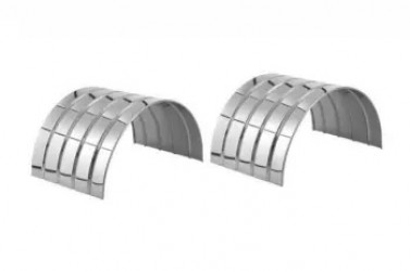 Image of FENDER, SINGLE AXLE, 4 RIB, 191/2" WHEEL, GALVANIZED, 60", PAIR' from Betts HD. Part number: GR195-60