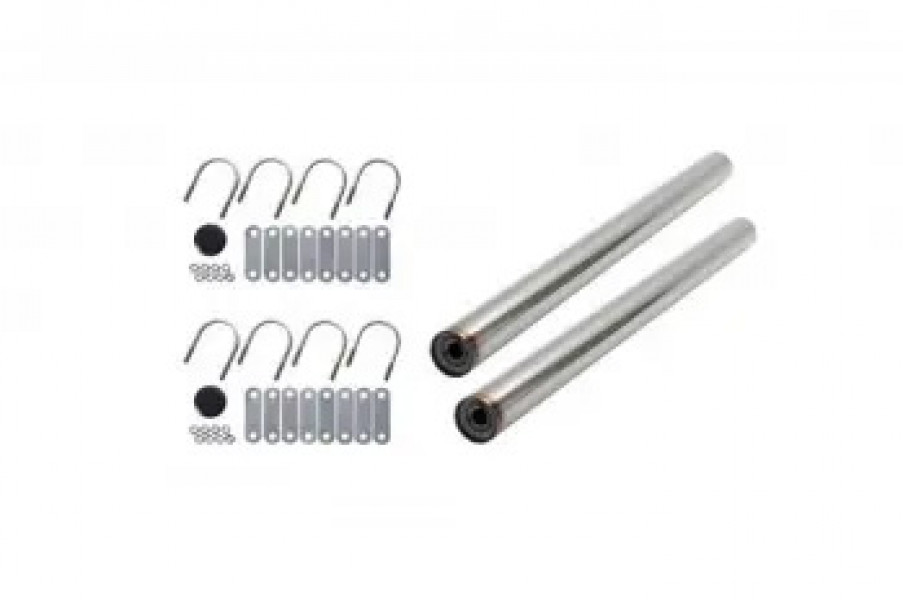 Image of KITSINGLE AXLE, STAINLESS, UNDRILLED, 26.5" TUBE, .625" HOLE, UBOLTS (4), INDIVIDUAL from Betts HD. Part number: H2264US