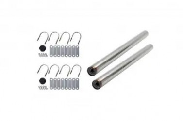 Image of KITSINGLE AXLE, STAINLESS, UNDRILLED, 26.5" TUBE, .625" HOLE, UBOLTS (4), INDIVIDUAL from Betts HD. Part number: H2264US