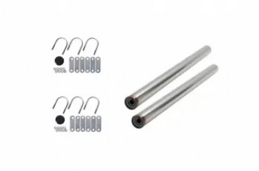 Image of KITSINGLE AXLE, GALVANIZED, UNDRILLED, 30.0" TUBE, .750" HOLE, UBOLTS (3), INDIVIDUAL from Betts HD. Part number: H2373UG