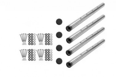Image of KITSINGLE AXLE, STAINLESS, PREDRILLED, 30.0" TUBE, .625" HOLE, CARRIAGE BOLTS (5) from Betts HD. Part number: K2362PS