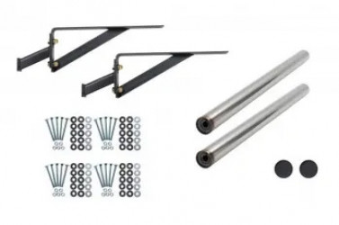 Image of KITHALF TANDEM, STAINLESS, UNDRILLED, 26.5" TUBE, .625" HOLE, CARRIAGE BOLTS (5) from Betts HD. Part number: K3262US