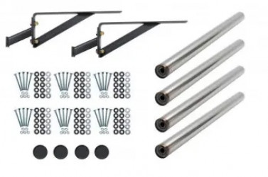 Image of KITFULL TANDEM, STAINLESS, UNDRILLED, 30.0" TUBE, .625" HOLE, CARRIAGE BOLTS (5) from Betts HD. Part number: K4362US
