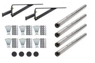 Image of KITFULL TANDEM, STAINLESS, PREDRILLED, 30.0" TUBE, .750" HOLE, CARRIAGE BOLTS (5) from Betts HD. Part number: K4372PS