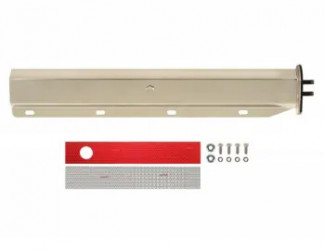 Image of HANGER, STRAIGHT, SPRING LOADED, UNHANDED, 28.25, STAINLESS STEEL, WITH CONSPICUITY TAPE from Betts HD. Part number: M572825PTSU