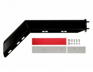 Image of HANGER, ANGLED, SPRING LOADED, UNHANDED, 30.25, 2.50 CENTERS, POWDER COATED, WITH CONSPICUITY TAPE from Betts HD. Part number: M683025PTBU