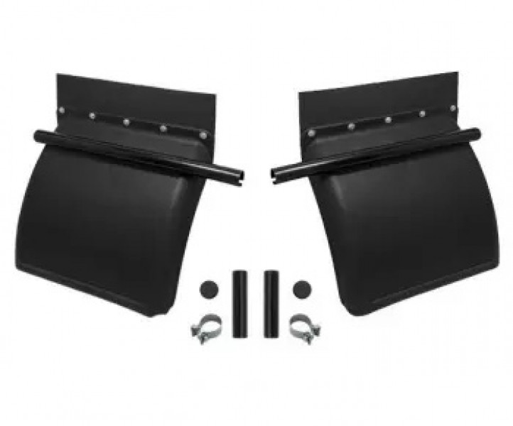 Image of FENDER, QUARTER, LOW MOUNT, POLY, WITH ONE BOLT POST MOUNTS, PA TOP FLAPS, TUBE CLAMPS, ALL MOUNTING HARDWARE INCLUDED, PAIR from Betts HD. Part number: PS222PA2