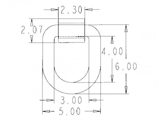 Image of Clam Shell Packaging Part Number For B50 Forged Extended D-Ring from Buyers Products. Part number: 02055