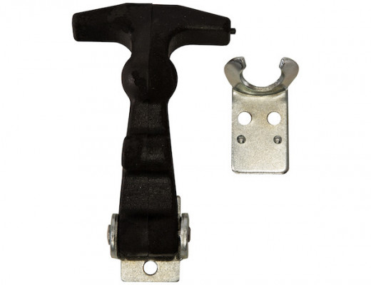 Image of Individually Packaged WJ201U-Rubber Hood Catch With U-Bracket from Buyers Products. Part number: 03015