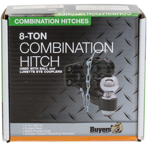 Image of 8 TON Combination Hitch With Mounting Kit 2 Inch Ball BH8 Series from Buyers Products. Part number: 10050