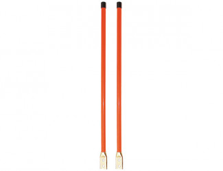 Image of 3/4 x 36 Inch Fluorescent Orange Bolt-On Bumper Marker Sight Rods with Hardware from SAM. Part number: 1308110
