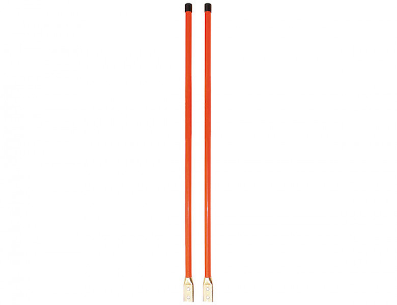 Image of 3/4 x 36 Inch Fluorescent Orange Bolt-On Bumper Marker Sight Rods with Hardware from SAM. Part number: 1308110