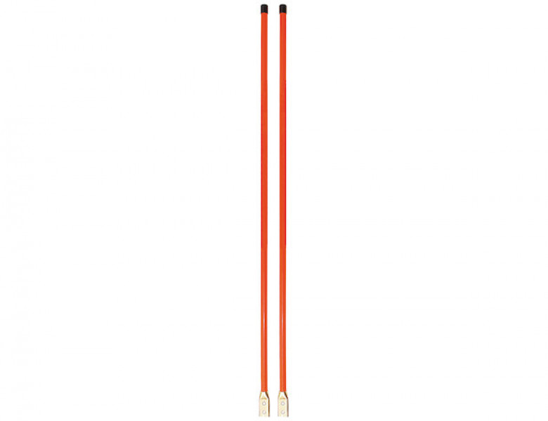 Image of 3/4 x 48 Inch Fluorescent Orange Bolt-On Bumper Marker Sight Rods with Hardware from SAM. Part number: 1308115