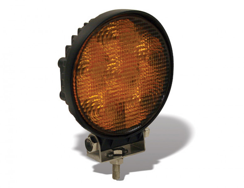 Image of 4.5 Inch Amber LED Flood Light with Black Housing from Buyers Products. Part number: 1492116