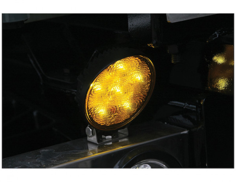 Image of 4.5 Inch Amber LED Flood Light with Black Housing from Buyers Products. Part number: 1492116