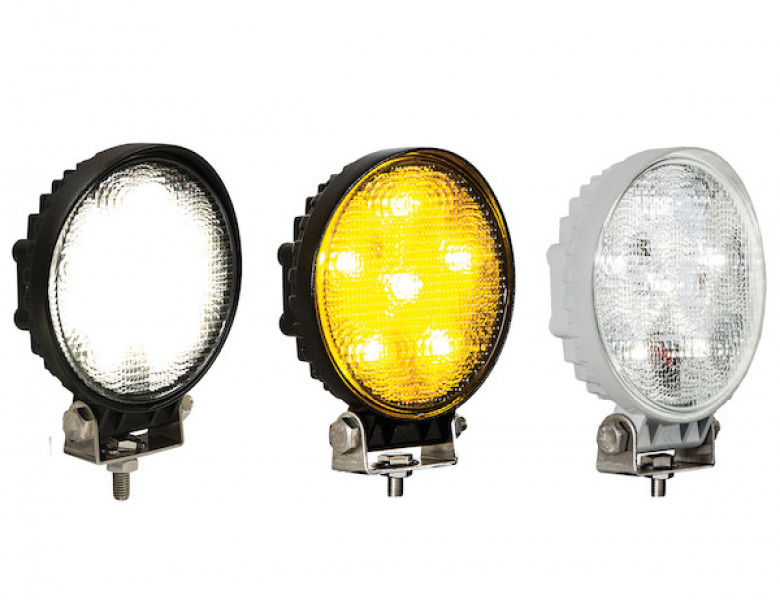 Image of 4.5 Inch Amber LED Flood Light with Black Housing from Buyers Products. Part number: 1492116