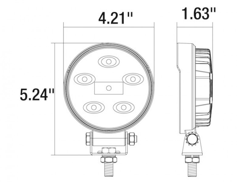 Image of 4 Inch Round LED Clear Flood Light from Buyers Products. Part number: 1492130